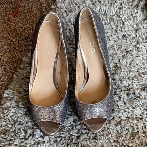 Aldo silver heels